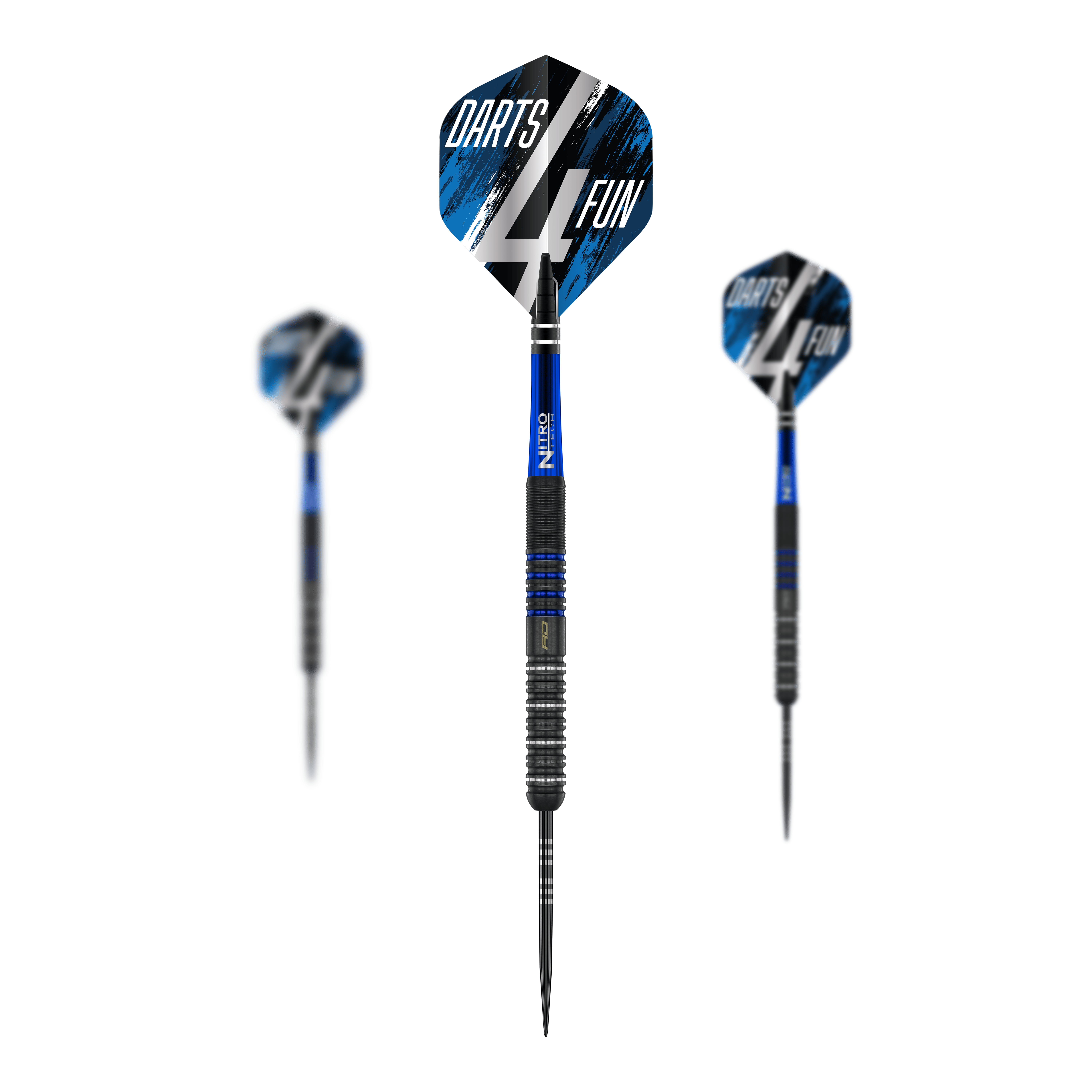 Das Bild zeigt das Set Red Dragon David Williams V1 Steeldarts - 23g. Es sind mehrere Steeldarts im Set abgebildet.